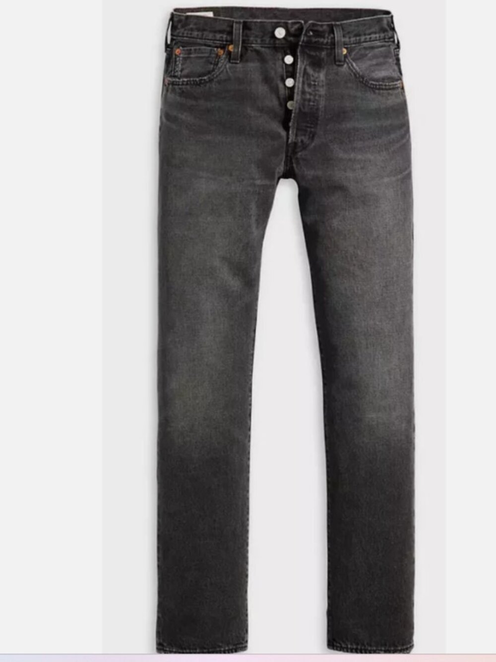 Levi's Premium 501 W38 L34 Original Fit Selvedge Jeans Denim Men's Size Black